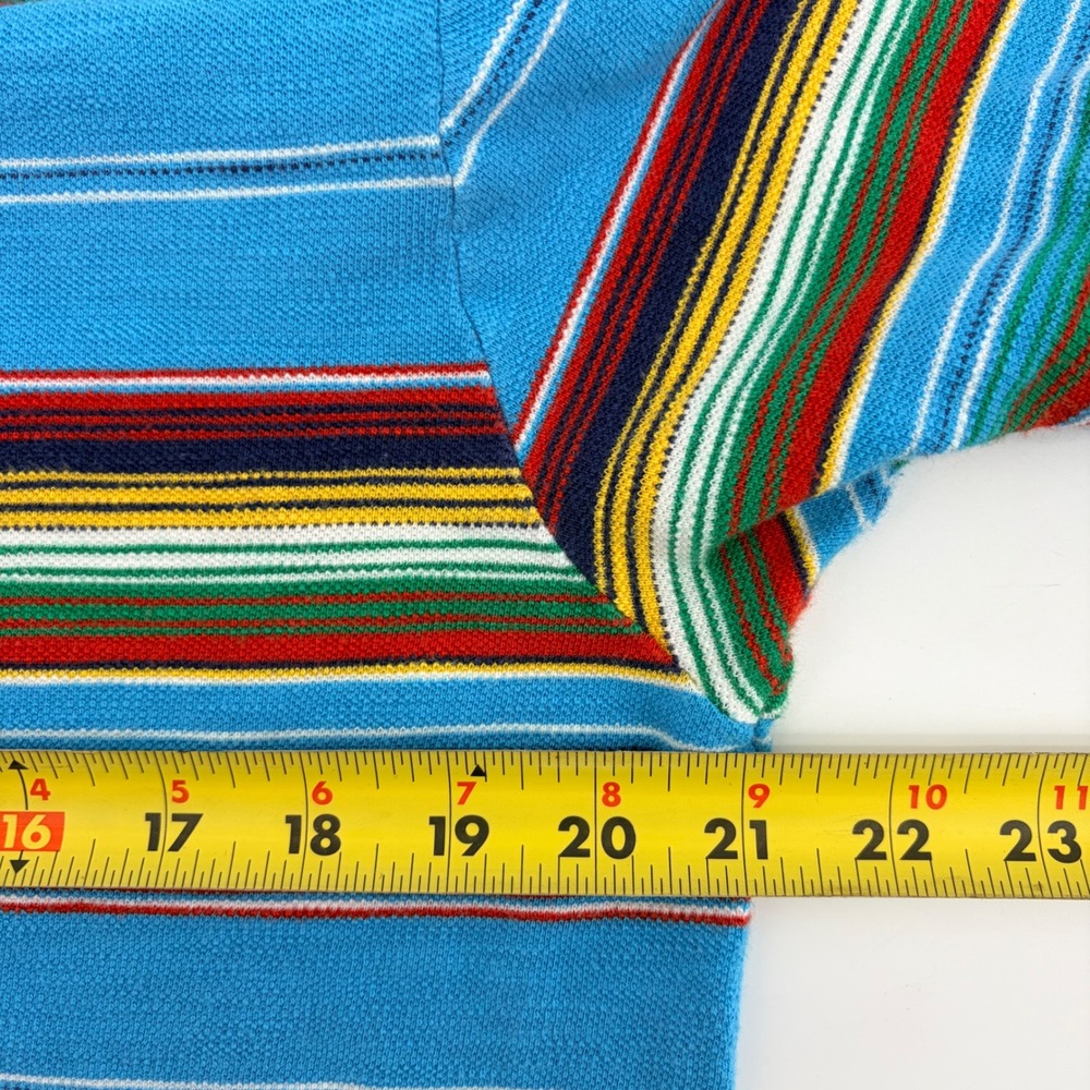 Vintage Polo Ralph Lauren Serape Blanket Stripe Southwestern Style Polo Shirt M - Picture 6 of 7